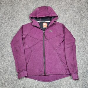 Nike Jacket Womens Small Tech Fleece Windrunner Full Zip‎ Hoodie Purple 683794